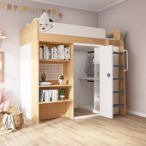 儿童床衣柜一体男