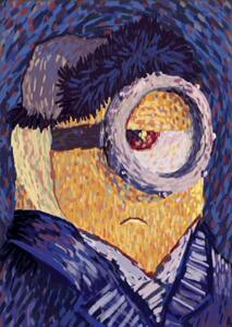 diy名画数字油画呐喊胖蒙娜丽莎cos模仿恶搞画可达鸭填色装饰画