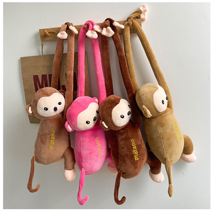 卡通毛绒斜挎包包女2021新款个性可爱小猴子单肩包ins网红玩偶包