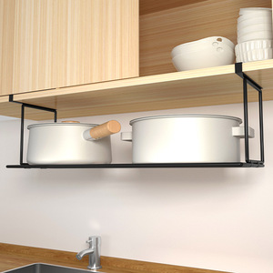 厨房置物架不锈钢洗菜盆放置架橱柜下锅具收纳架柜子层板悬空挂架