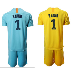 20-21巴黎门将服球衣1号纳瓦斯里科巴黎圣日耳曼守门员短袖足球服