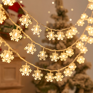 彩灯闪灯串串灯星星雪花灯少女房间布置圣诞树挂灯装饰后备箱氛围