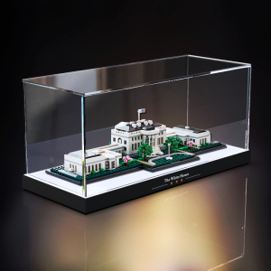 box亚克力展示盒适用乐高21054白宫防尘罩建筑积木模型透明收纳
