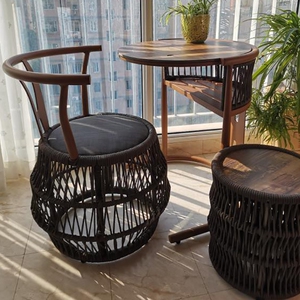 阳台茶桌椅组合休闲客厅茶桌家用小茶台茶几小户型创意阳台小茶桌