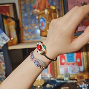 泰国真品进口 佛牌 镍莱 力泥珠子 流铁 天铁 龙婆宋鹏 手链