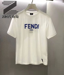 fendi/芬迪 22春夏新款 胸前字母logo印花 短袖男 休闲t恤女 现货