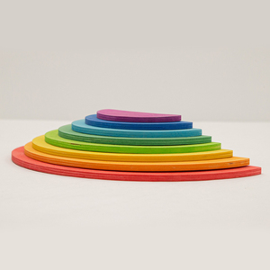 avdar 彩虹半圆积木 进口椴木玩具 儿童1-6岁早教益智玩具教具