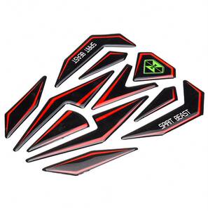 125摩托车贴纸黄龙600改装饰品个性防水油箱滴胶反光鱼骨贴花灵