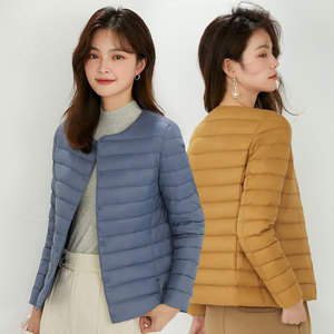 优衣秋冬女装轻薄圆领羽绒服女保暖内胆短款ВuniqloΟΚ大码外套