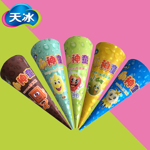 3支 天冰小神童多口味草莓香芋哈密瓜巧克力多脆筒雪糕甜筒冰淇淋