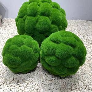 仿真青苔球苔藓球植毛圆球假植物球软装吊顶绿色落地橱窗摆件草球