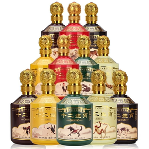 国瑟 贵州茅台镇十二生肖窖龄封坛酒52度12瓶装浓香型500ml*12瓶