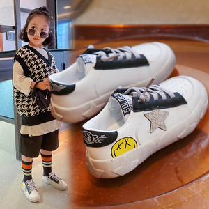 2021新款休闲女宝小童秋鞋女童运动鞋春秋星星儿童脏脏鞋公主软底