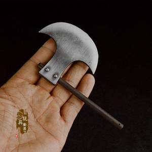古代微缩兵人适用于16兵器天杀星黑旋风双斧头李逵双板斧12寸武