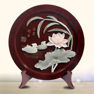 玉石雕刻画摆件