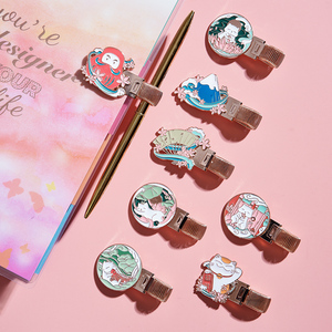可爱创意笔夹装饰日系简约笔插日记本弹性金属笔夹可伸缩笔记本弹簧