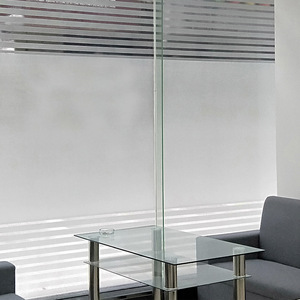 静电条纹办公室玻璃隔断防撞条磨砂玻璃贴纸推拉门腰线仿百叶贴
