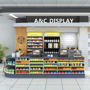 店铺多功能烟柜展示柜 便利店吧台零食货架鸿运展柜厂家批发100