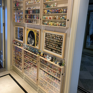 盲盒收纳盒挂墙手办展示架子防尘陈列墙面整理柜泡泡玛特娃娃摆柜