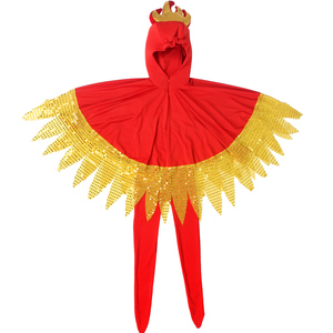 高档火焰卡d通娃演服装小火火苗娃表男女童舞蹈演出衣服太阳旱奢