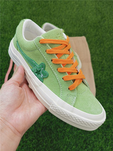 star联名golf小花绿色翻毛皮低帮一星板鞋男女鞋star/匡威0人付款198