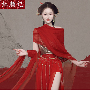 芳年千千影楼摄影写真女古装汉服主题陈芊芊同款红色性感古风服装