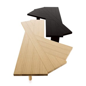 扇形书桌现代简约实木书桌办公桌意式极简书桌北欧大户型书桌定制