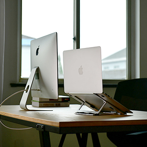 平板笔记本电脑支架Macbook散热器桌面增高 合金收纳折叠底座简约