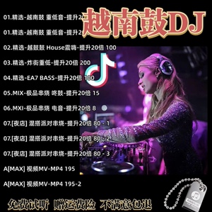 越南鼓d亅车载u盘无损高音质2023中英文鼓动打碟重低音歌曲优盘