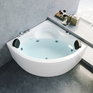 浪鲸三角形浴缸扇形小户型家用按摩亚克力转角成人迷你日式浴盆