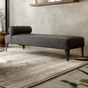 优奕酷/北欧布艺床尾凳卧室现代简约沙发贵妃躺椅意式极简换鞋凳