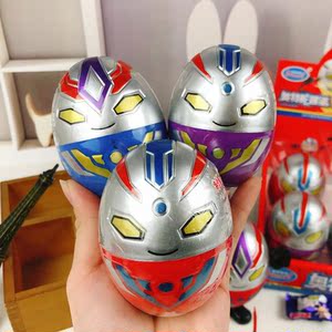 创意奥特陀螺蛋奥特曼儿童玩具变形蛋闪光卡片糖果变身器扭蛋机