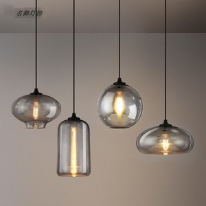 新款北欧创意玻璃小吊灯酒吧咖啡厅餐厅装饰吧台设计感工业风吊灯