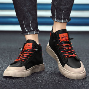 回力秋季中帮板鞋男韩版潮流单鞋运动休闲搭配牛仔裤学生网红皮面