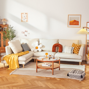 布艺沙发大小户型客厅123组合套装新中式白蜡木全实木家具1人付款950