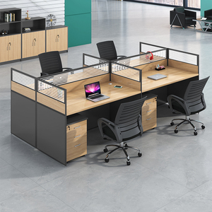 职员办公室屏风办公桌椅组合简约现代四六人隔断卡座员工位电脑桌