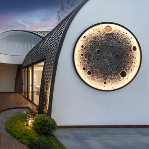 户外防水月球灯壁灯别墅走廊背景墙灯创意仿真月亮造型墙面装饰灯