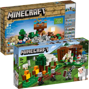 乐高教育我的世界21159掠夺者前哨站21135工匠宝箱手工盒拼装积木