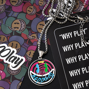 whyplay造楽主系列男士项链潮牌设计吊坠链子嘻哈情侣礼物女挂链