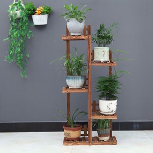 多层花架带滑轮可移动花架带轮多层 家用阳台大花架落地式架