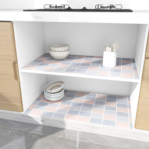 厨房柜子贴纸橱柜防水防油防潮自粘柜门改色台面家具翻新卡通贴纸