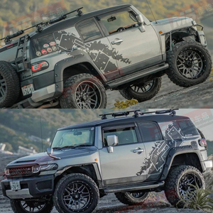 适用fj酷路泽车贴拉花车身个性改装饰贴丰田fj酷路泽彩条汽车贴纸