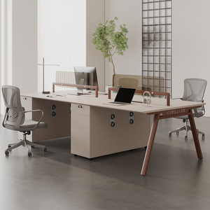 办公桌简约现代工位办公桌椅组合双两4四6人位员工办公家具职员桌