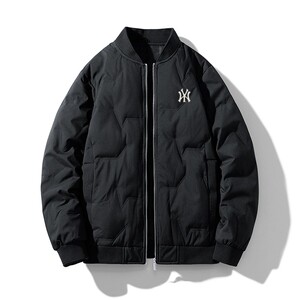 sta mlb ny轻薄羽绒棒球服男冬季新短款潮流帅气领棉衣洋基队外套