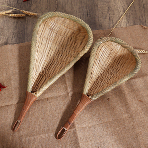琵琶勺竹编制品竹漏勺厨房家用沥水竹篮子竹筐淘米勺子捞勺火锅勺