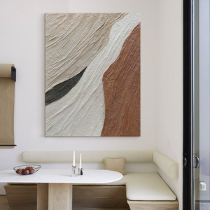 mt原创手绘《旧忆》客厅抽象油画玄关赤贫风挂画餐厅立体肌理布画