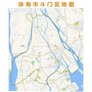 香洲斗门金湾高清房地产街道楼盘小区行政快递行业地图定制0人付款50