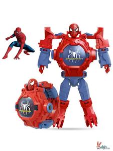 蜘蛛侠变形投影手表变身机器人奥特英雄儿童金刚玩具卡通电子表男