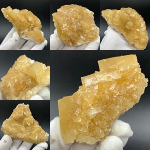 天然黄色方解石原石天然矿物晶体教学科普标本家居送礼收藏品摆件