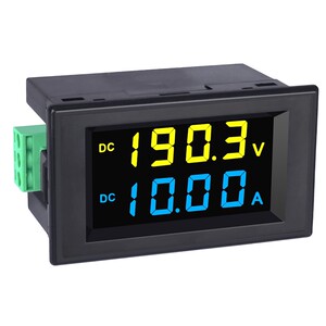 12v200v10a50a直流电压电流表双显数显表头lcd数字显示d85-3051ag